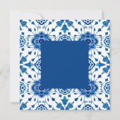 Invitation Méditerranée Italie Carreaux bleus Fête des mariée (Dos)