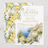 Invitation Méditerranée Italie Positano Baby shower italien (Devant / Derrière)