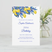 Invitation Méditerranéen-citrons- Anniversaire (Debout devant)