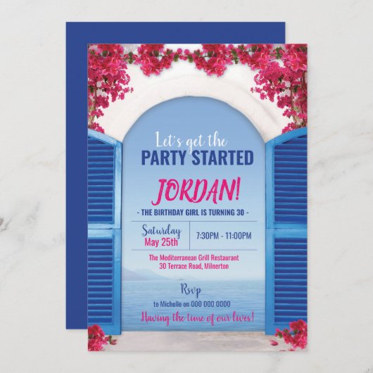 Invitation méditerranéenne (Devant / Derrière)