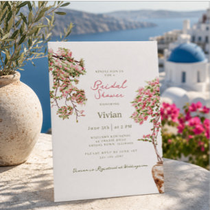 Invitation Méditerranéenne Bouquet de Bougainvillea Floral po