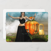 Invitation Méduse de Halloween (Devant / Derrière)