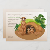 Invitation Meerkats (Devant / Derrière)