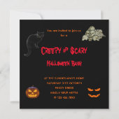 Invitation Méfiez-vous, c'est Halloween Soirée effrayante et (Dos)