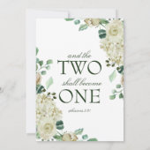 Invitation Megan catholique Mariage de la verdure (Dos)