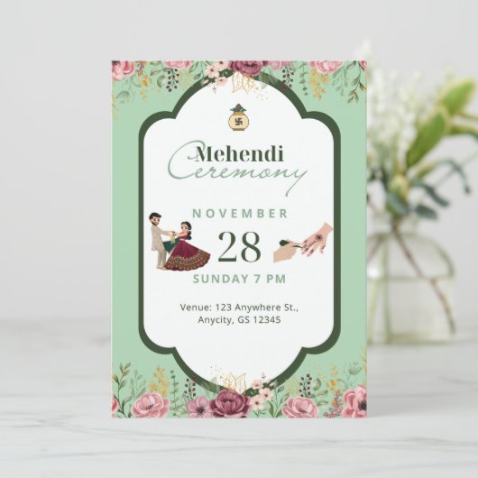 Invitation Mehendi (Debout devant)