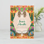 Invitation Mehendi Invitation numérique Mehendi (Debout devant)