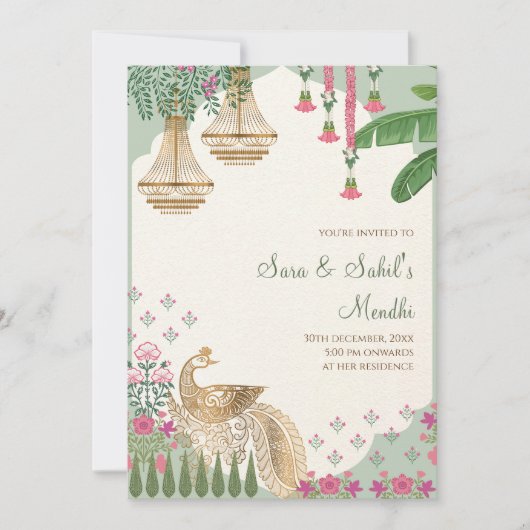 Invitation Mehendi Invitation numérique Mehendi (Devant)