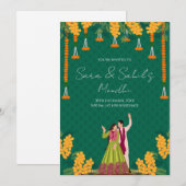 Invitation Mehendi Invitation numérique Mehendi (Devant / Derrière)