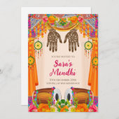 Invitation Mehendi invitation numérique Mehndi (Devant / Derrière)