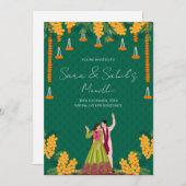 Invitation Mehendi invitation numérique Mehndi (Devant / Derrière)