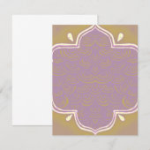 Invitation Mehndi Cadre henné rose (Devant / Derrière)
