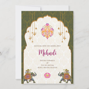 Invitation Mehndi Cartes d'invitation de mariage i