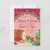 Invitation Mehndi Dholki  (Devant)