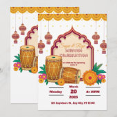 Invitation Mehndi Dholki  (Devant / Derrière)