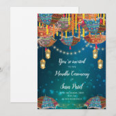 Invitation Mehndi et invitations du parti Mendhi i (Devant / Derrière)