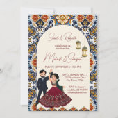 Invitation Mehndi et sangeet mariage indien (Devant)