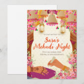 Invitation Mehndi & Invitation numérique Mehendi (Devant / Derrière)