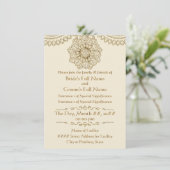 Invitation Mehndi Lace (Invitation Customisée) (Debout devant)