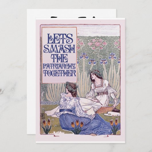 Invitation Meilleur ami féministe (Devant / Derrière)