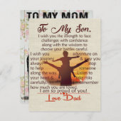 Invitation Meilleur Cadeau Pour Son | À mes citations Fils (Devant / Derrière)