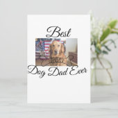 Invitation Meilleur chien papa jamais ajouter nom de l'animal (Debout devant)