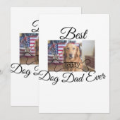 Invitation Meilleur chien papa jamais ajouter nom de l'animal (Devant / Derrière)