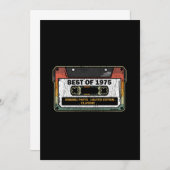 Invitation Meilleur De 1975 Cassette Vintage Drôle Anniversai (Devant / Derrière)
