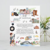 Invitation Meilleur de Nashville | Lettre de bienvenue mariag (Debout devant)