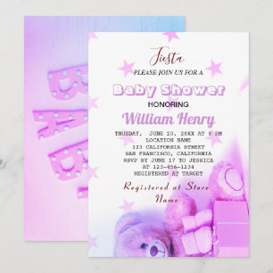 Invitation Meilleur design de nounours Shower bébé en marbre