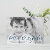 Invitation Meilleur Ensemble Fiançailles de coeur de la Marin (Debout devant)