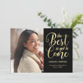 Invitation Meilleur Futur ÉDITABLE COULEUR photo de graduatio (Debout devant)