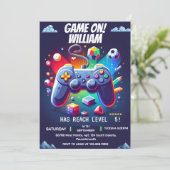 Invitation Meilleur garçon cool gaming niveau jusqu'à 5e anni (Debout devant)