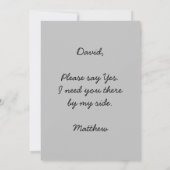 Invitation Meilleur homme temps de proposition pour convenir  (Dos)