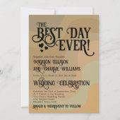 Invitation Meilleur Jour jamais Earthtone QR Code & Photo Mar (Devant)