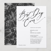 Invitation Meilleur Jour jamais Moderne Calligraphie noir et (Devant / Derrière)