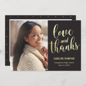 Invitation Meilleur Merci d'obtention de diplôme de COULEUR É (Devant / Derrière)