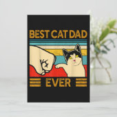 Invitation Meilleur Papa Chat Drôle Papa Chat (Debout devant)
