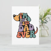 Invitation Meilleur Papa Chien Graphique  (Debout devant)
