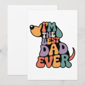 Invitation Meilleur Papa Chien Graphique  (Devant / Derrière)