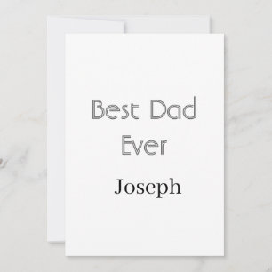 Invitation Meilleur papa de tous les temps nom simple minimal