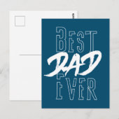 Invitation Meilleur Papa du Monde (Devant / Derrière)