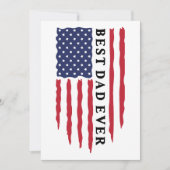 Invitation Meilleur Papa Ever Drapeau Américain (Devant)