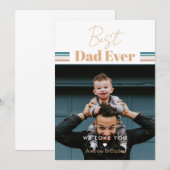 Invitation Meilleur papa jamais Nous t'aimons (Devant / Derrière)