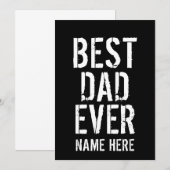 INVITATION MEILLEUR PÈRE JAMAIS FÊTE DES PÈRES (Devant / Derrière)