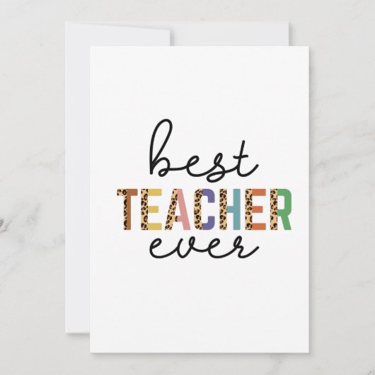 Invitation Meilleur professeur de la fête des enseignants (Devant)