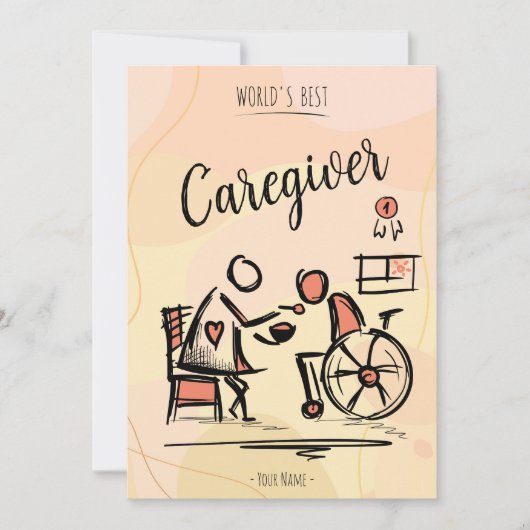 Invitation Meilleur professionnel et personne en fauteuil rou (Devant)