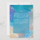 Invitation Meilleur Verre de mer Turquoise Blue Ocean Beach M (Dos)