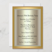 Invitation Meilleure 50e fête d'anniversaire d'or (Dos)
