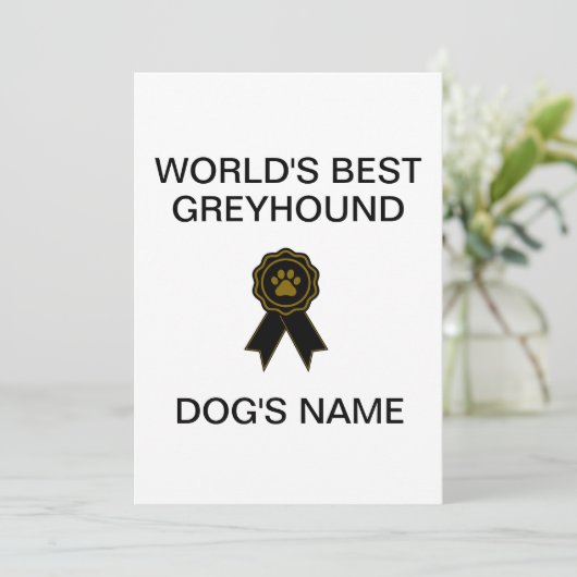 Invitation Meilleure conception Greyhound sur mesure (Debout devant)